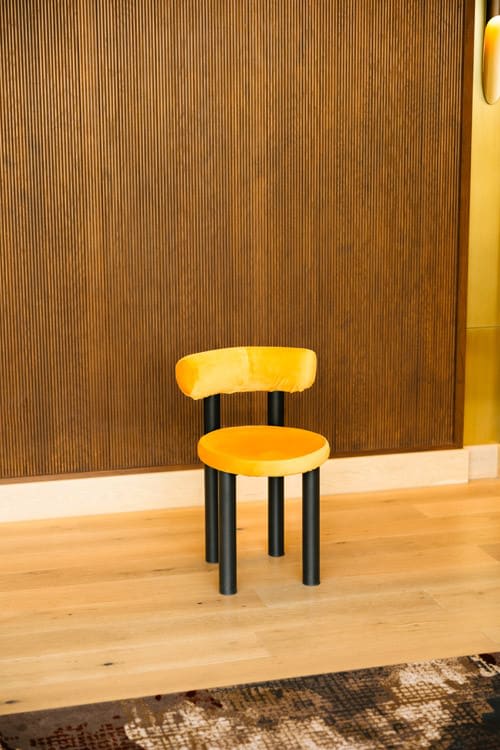 Ava Velvet Dining Chair - Caramel view 5