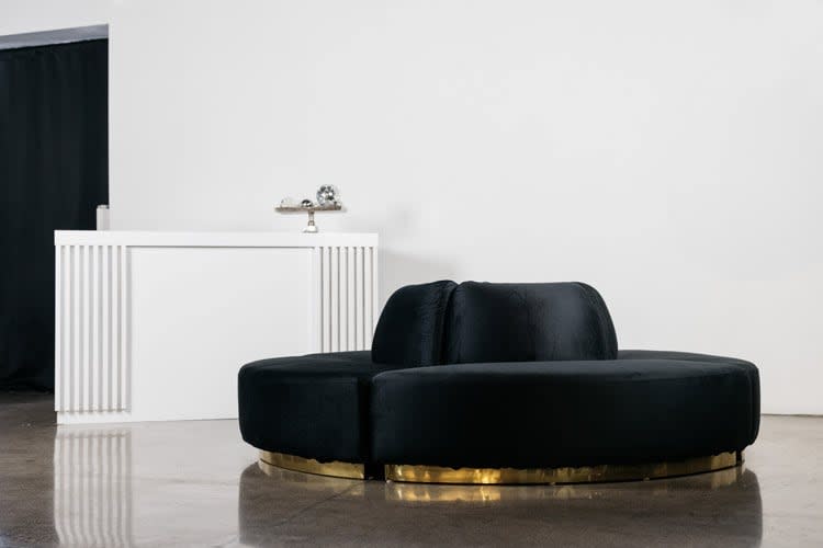 Colette Circle Sofa - Black view 2