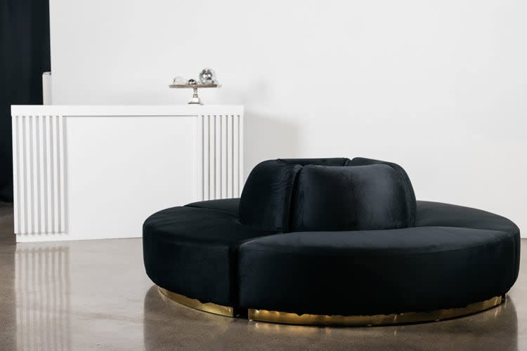 Colette Circle Sofa - Black view 4