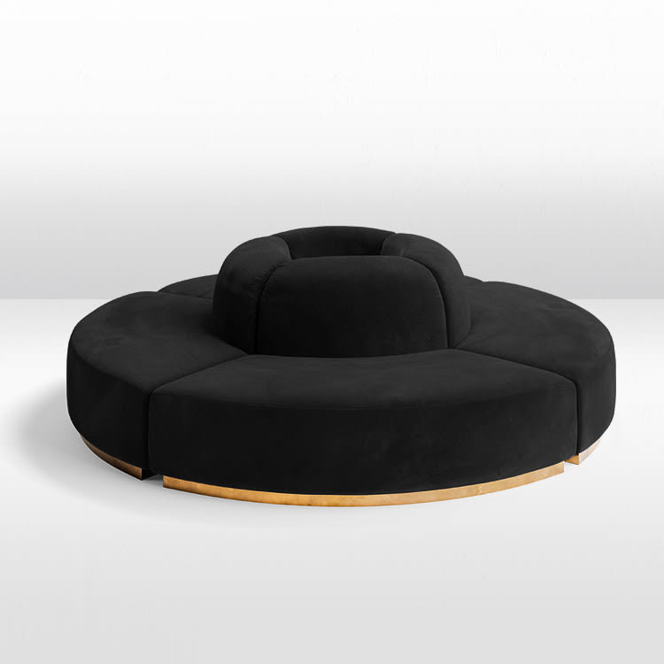 Colette Circle Sofa - Black view 6