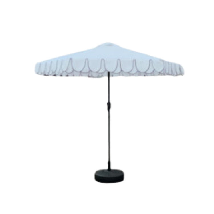 Party Umbrella - White Scallop