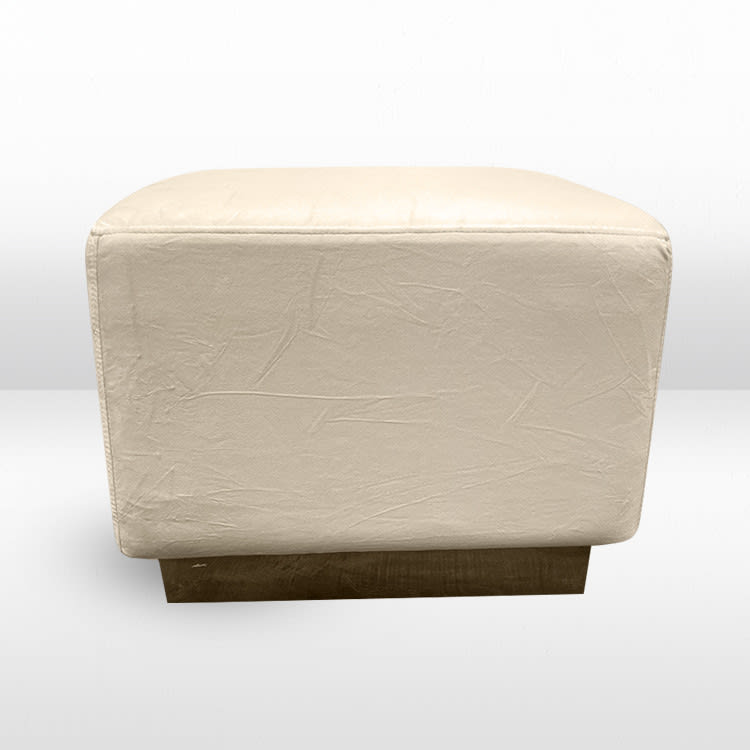 Colette Cube Ottoman - Ivory Boucle view 2