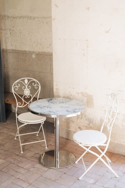 Virtu Silver Bistro Table - Silver view 4