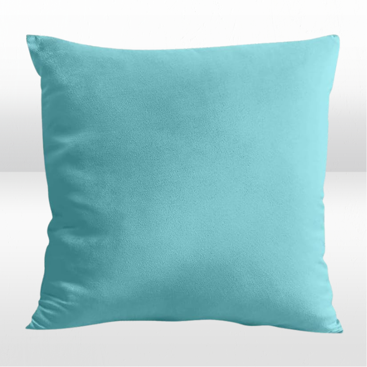 Turquoise Velvet Pillow view 3