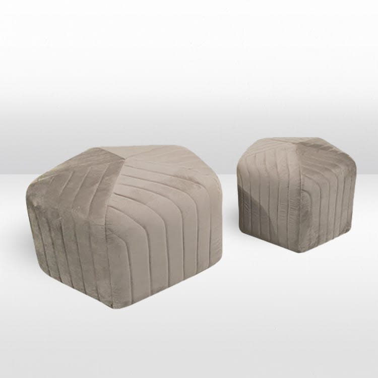 Ottoman Set - Mini and Biggie - Pewter view 3