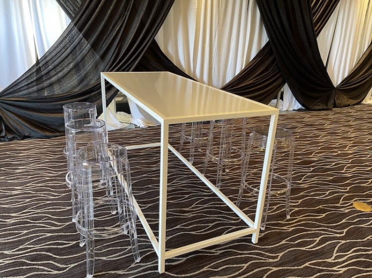 Rivington White Communal Table - White view 2