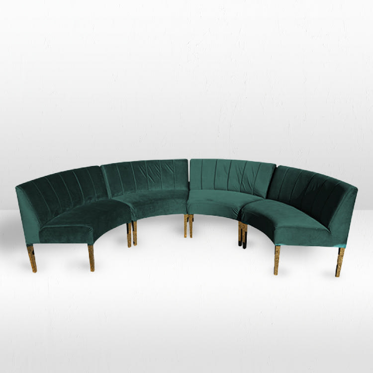 Kincaid Crescent Sofa - Emerald view 5