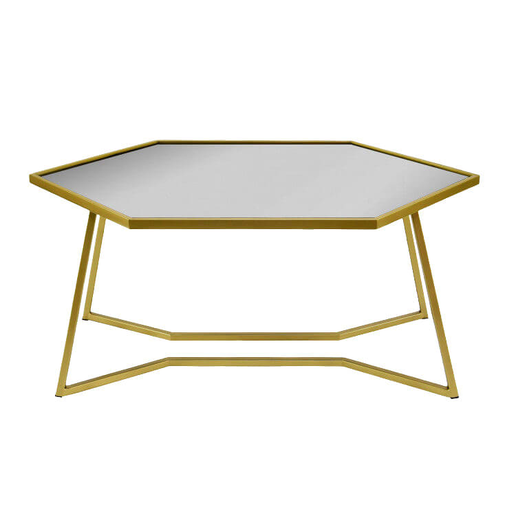 Geo Coffee Table / Silver Mirror Top