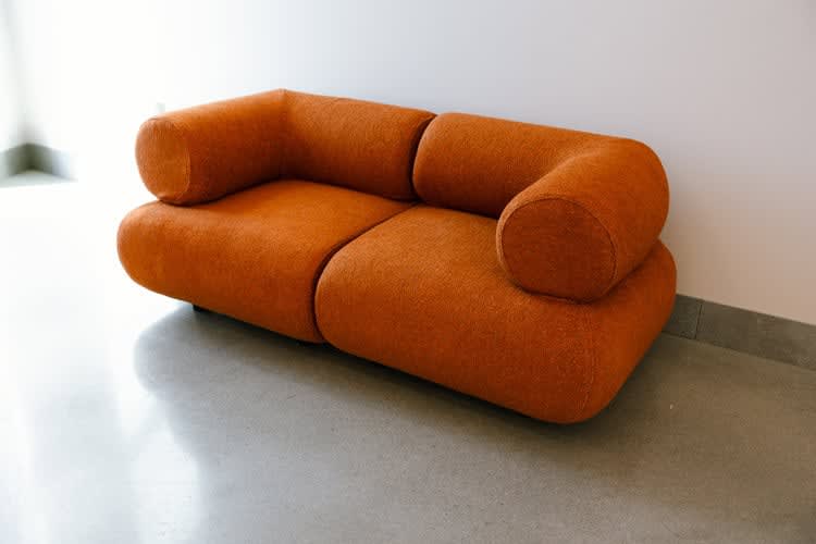 Juno Loveseat - Confetti Rust view 4