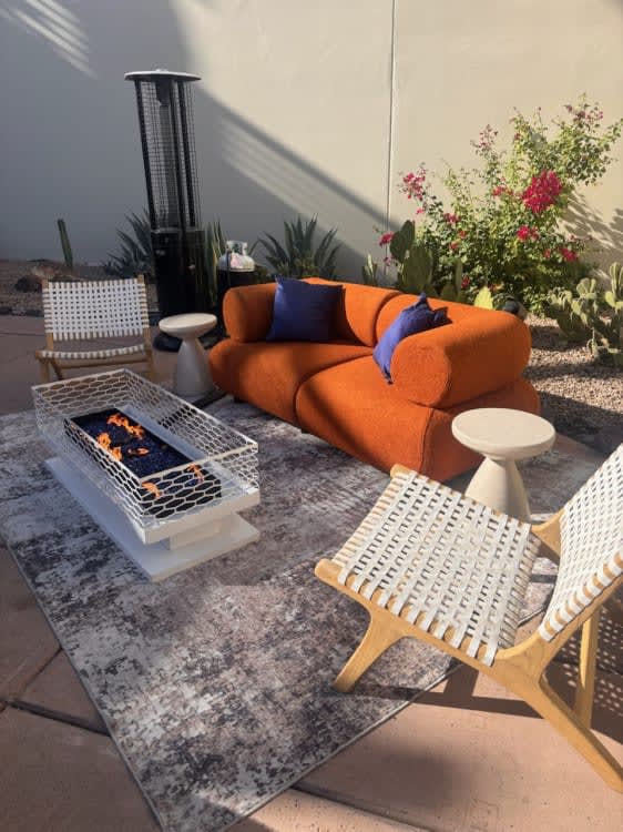 Juno Loveseat - Confetti Rust view 5