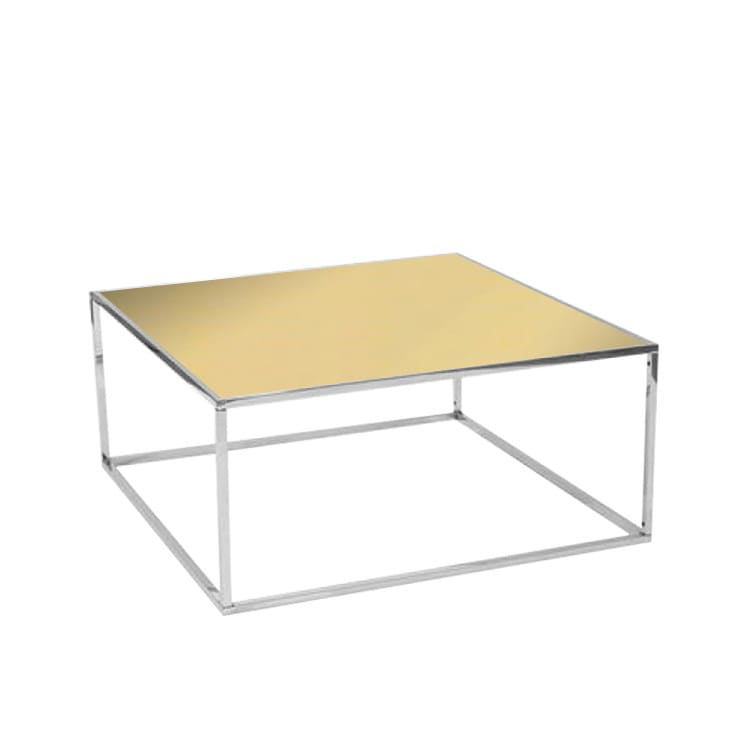 Carlton Silver Coffee Table / Gold Mirror Top