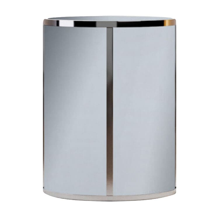 Dexter Round Cocktail Table / Silver Mirror Inserts