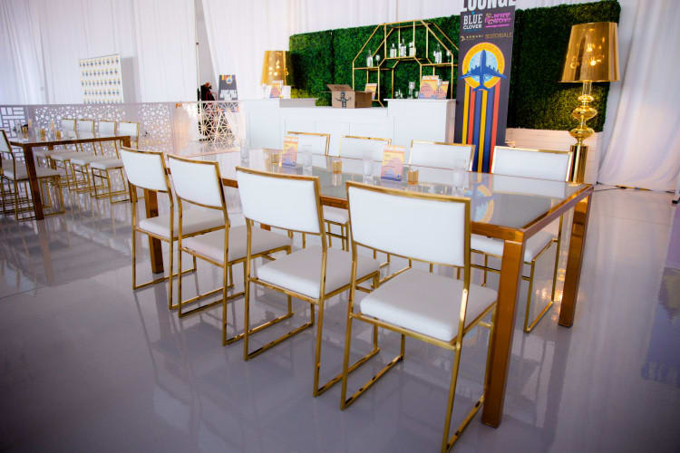 Jasper Dining Chair Gold Frame/White Pads view 3