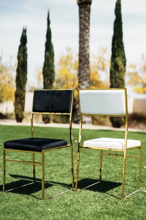 Jasper Dining Chair Gold Frame/White Pads view 4