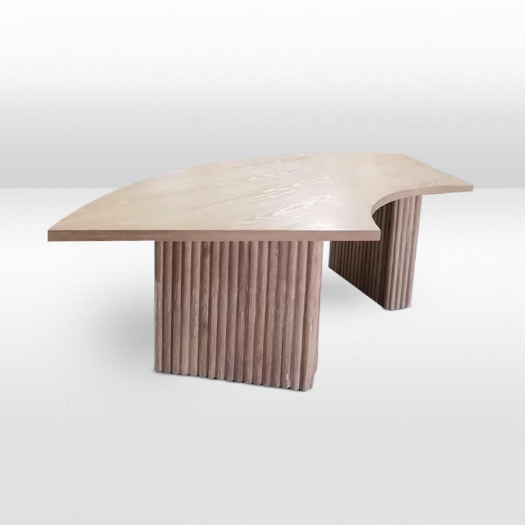 Serpentine Dining Table - Ash view 3