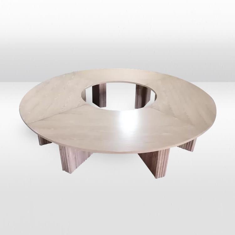Serpentine Dining Table - Ash view 4