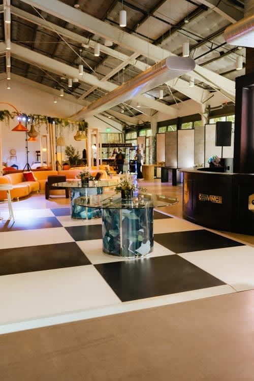 Black & White Checker Dance Floor view 2