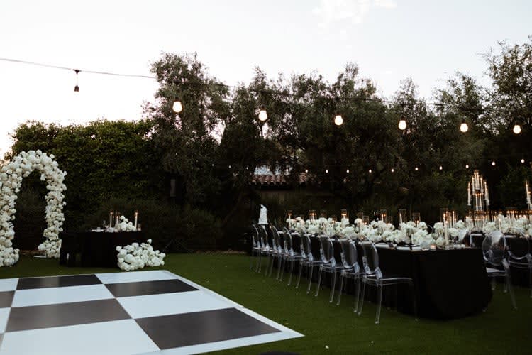 Black & White Checker Dance Floor view 4
