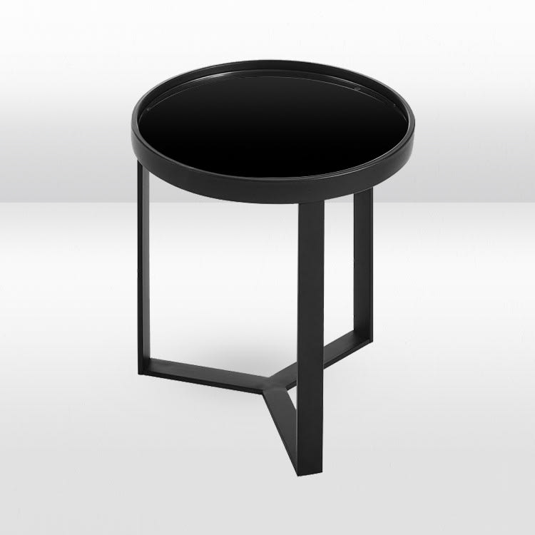 Baylor Side Table Black / Black Matte Top view 2