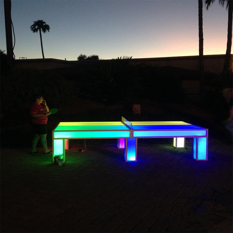 LED Glowing Ping Pong Table view 2