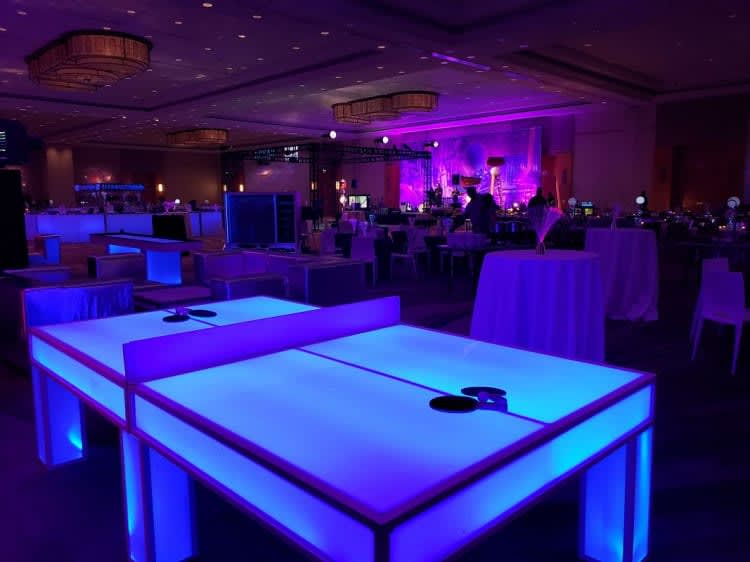 LED Glowing Ping Pong Table view 4