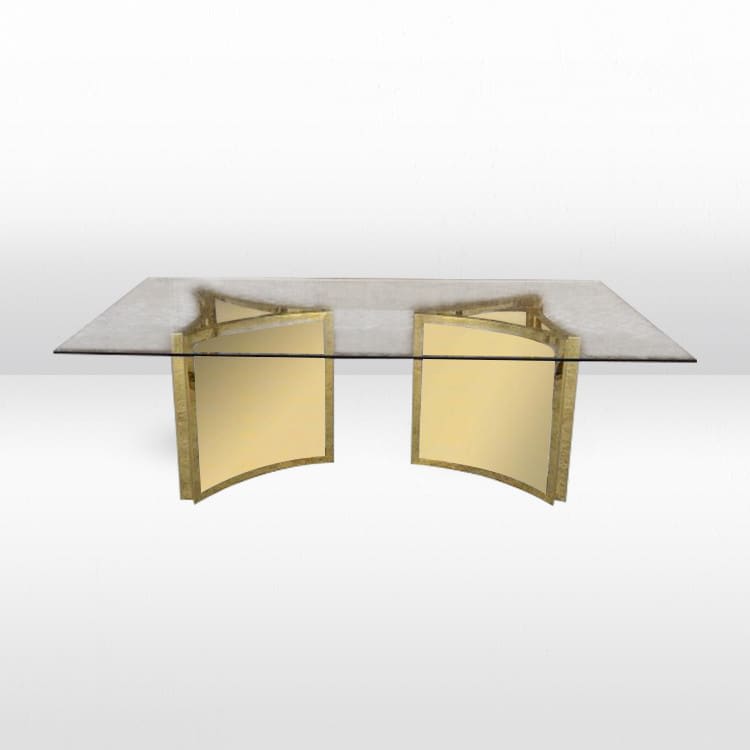 Chelsea Dining Table / Gold Mirror Inserts