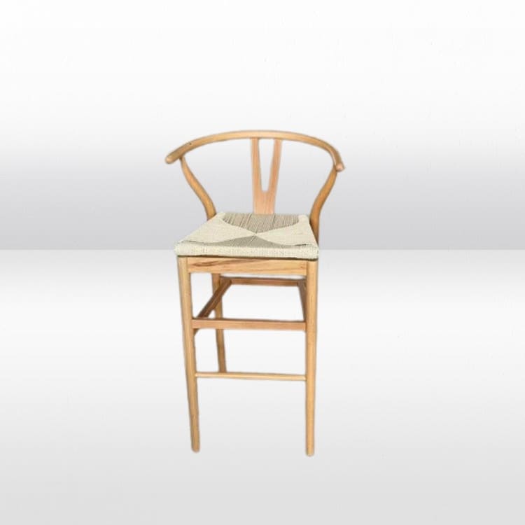Sutton Bar Stool - Natural Frame/Rattan Pad view 2