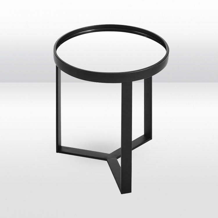 Baylor Side Table Black / White Top view 2