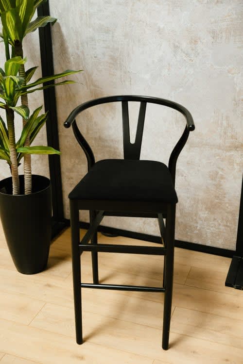 Sutton Bar Stool - Black Frame/Black Pad view 5