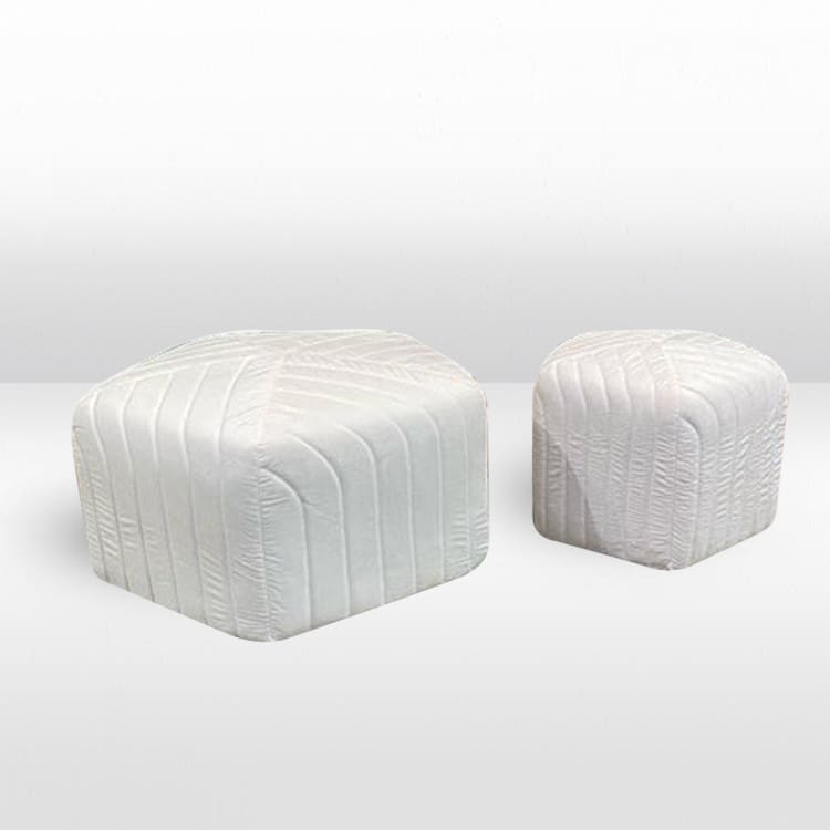 Ottoman Set - Mini and Biggie - White view 2