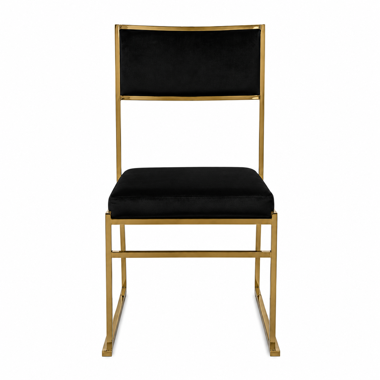 Jasper Dining Chair Gold Frame/Black Pads