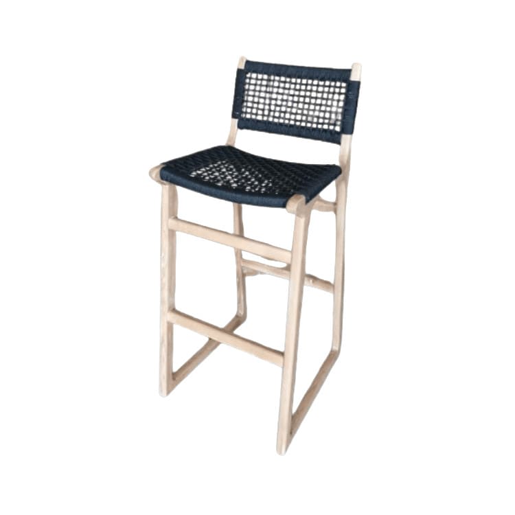 Cora Black Weave Bar Stool