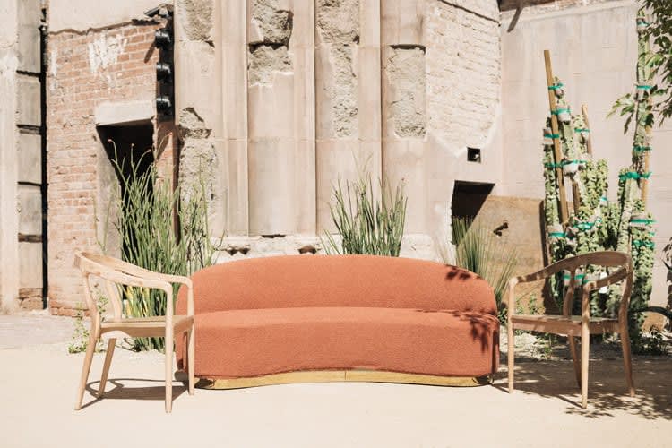 Coco Boucle Sofa - Rust view 2