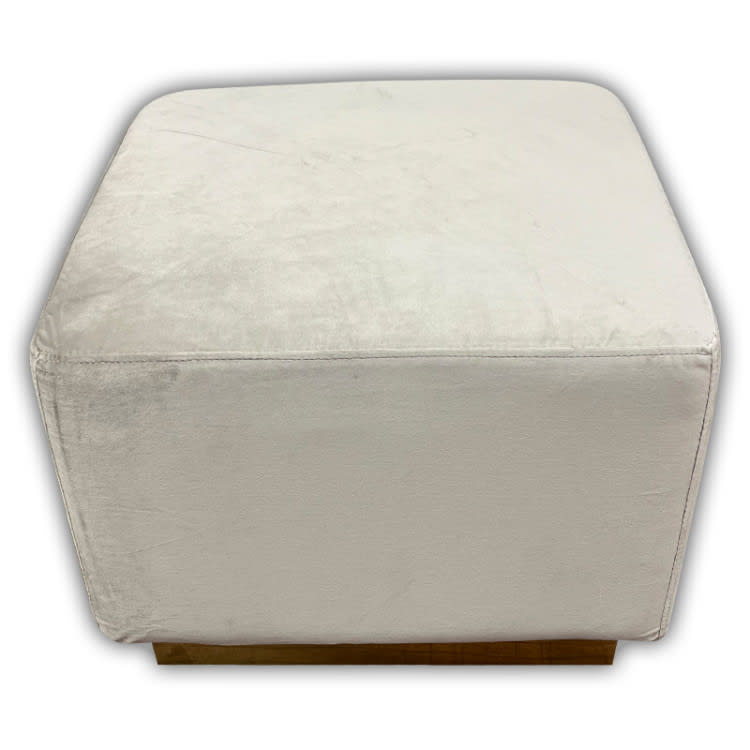 Colette Cube Ottoman - Pewter view 2