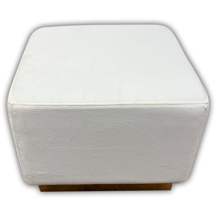 Colette Cube Ottoman - Ivory view 2
