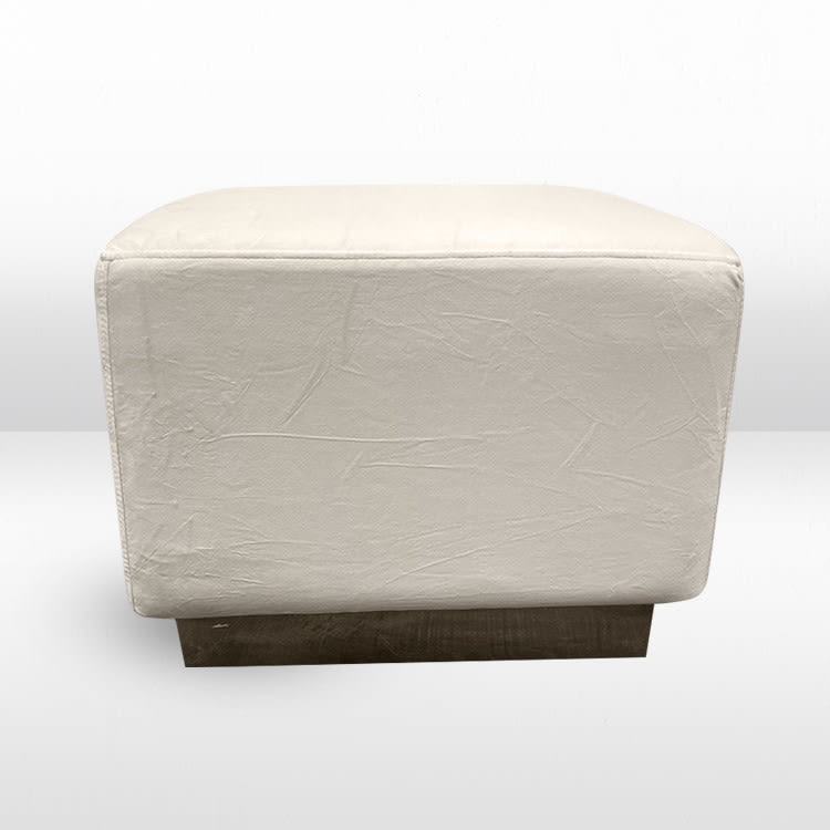 Colette Cube Ottoman - Ivory view 5