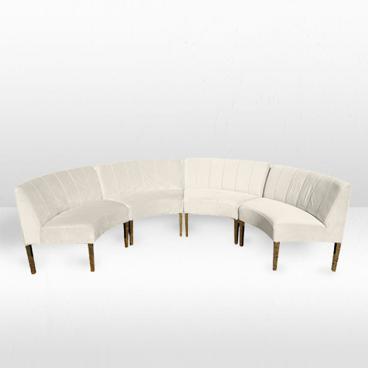 Kincaid Crescent Sofa - White view 2