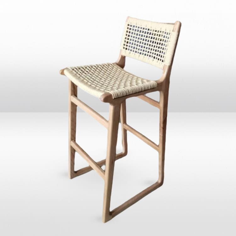Cora Natural Weave Bar Stool view 2