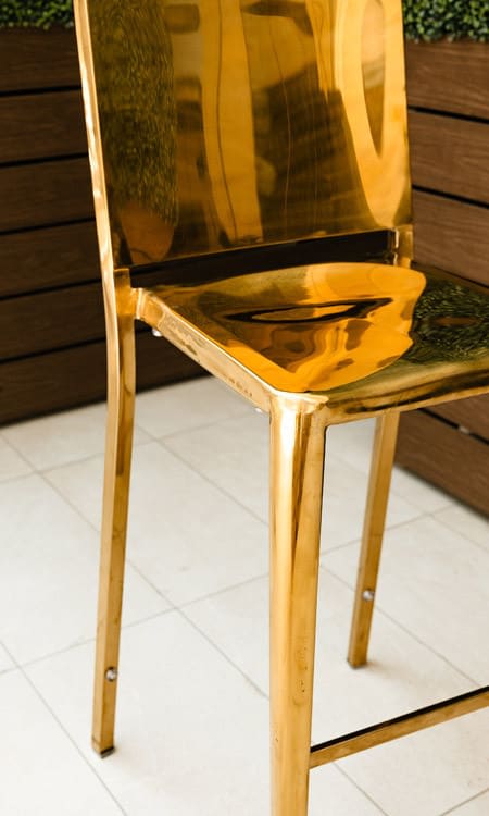 Bristol Gold Bar Stool view 4