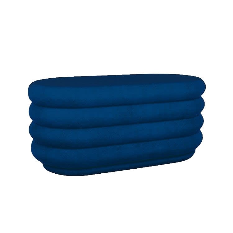 Reese Oval Ottoman - Sapphire