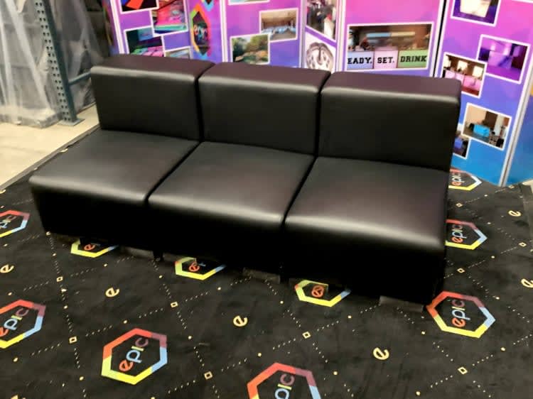 Mondrian Armless Sofa - Black view 2