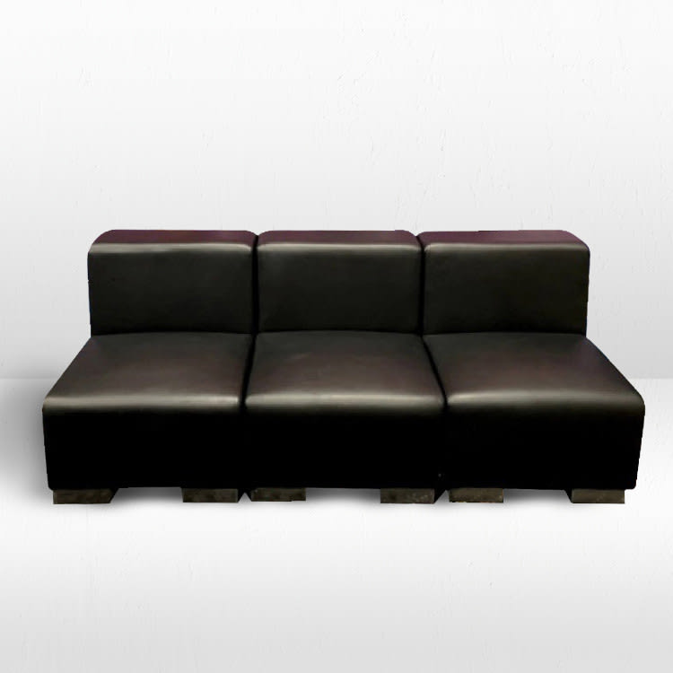 Mondrian Armless Sofa - Black view 3