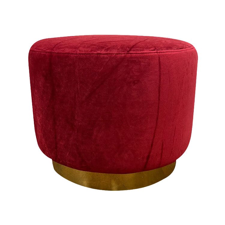 Colette Dot Ottoman - Crimson