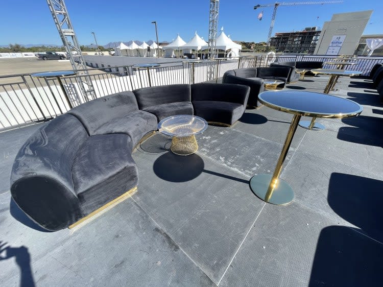 Colette Crescent Sofa - Black view 2
