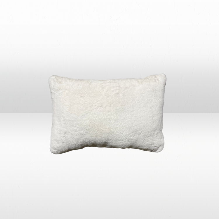 White Rectangle Plush Pillow view 3