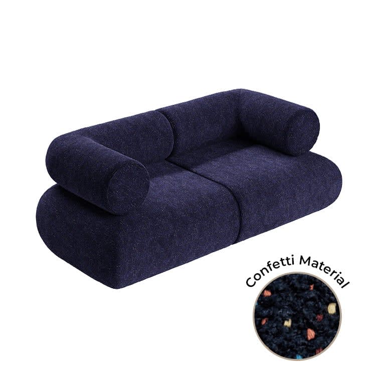Juno Loveseat - Confetti Sapphire