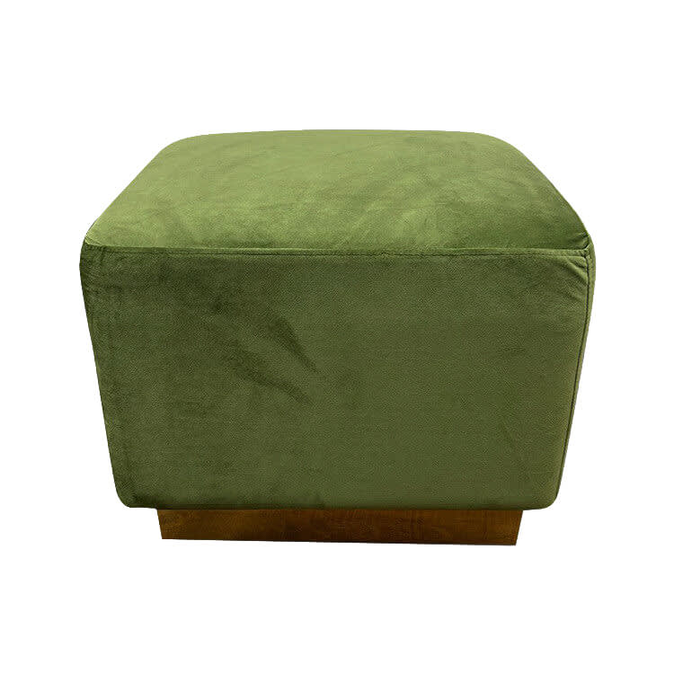 Colette Cube Ottoman - Moss