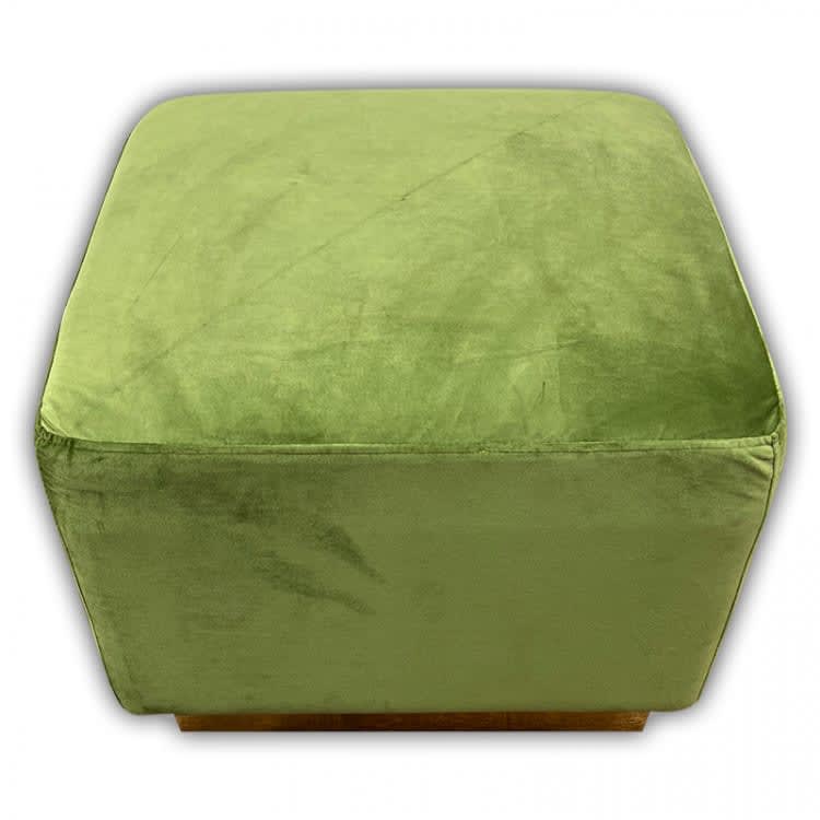 Colette Cube Ottoman - Moss view 2