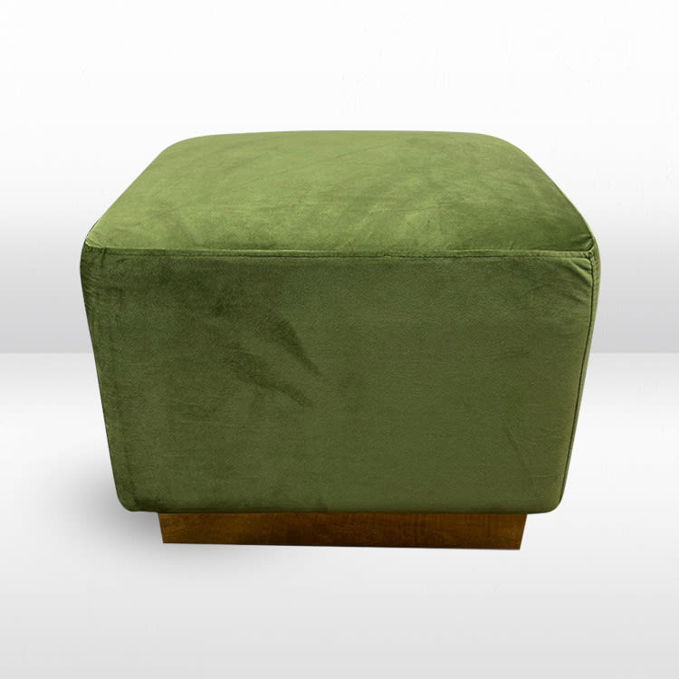 Colette Cube Ottoman - Moss view 3