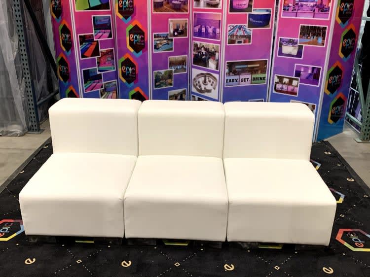 Mondrian Armless Sofa - White view 2